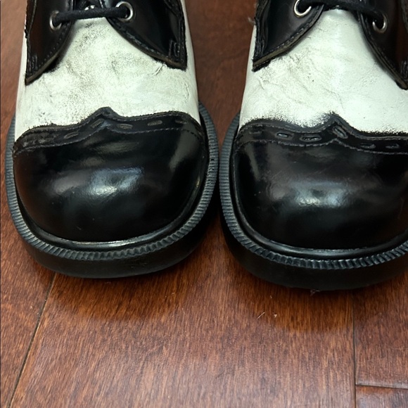 Vintage Wednesday Addams, 90s American Eagle Black and White Oxfords, Size 5.5 - Picture 6 of 16